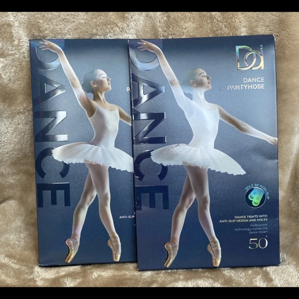 New Professional Girls Dance Pantyhose  Size 8-10 Classic Ballet Pink. 2 Pairs